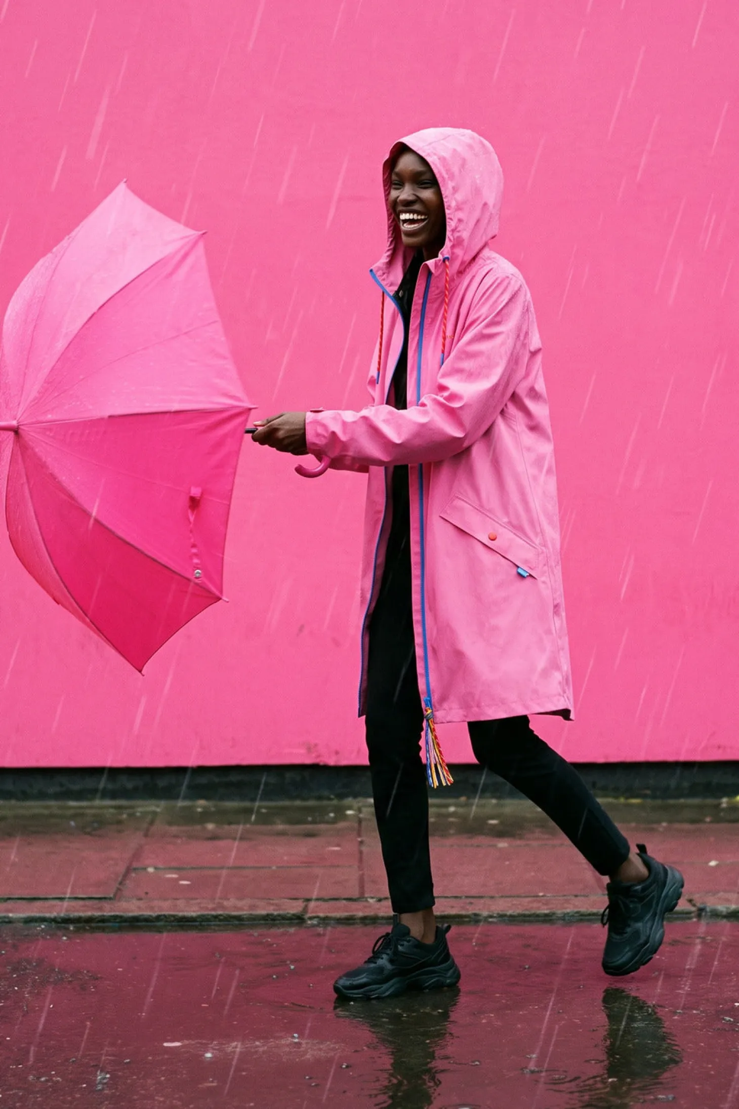 Długa kurtka przeciwdeszczowa Sugar Rose
