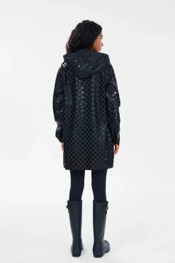 Długa kurtka przeciwdeszczowa Stormy Dots