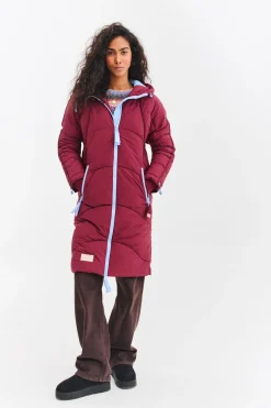 Długa kurtka zimowa Montreal Skyline Rouge