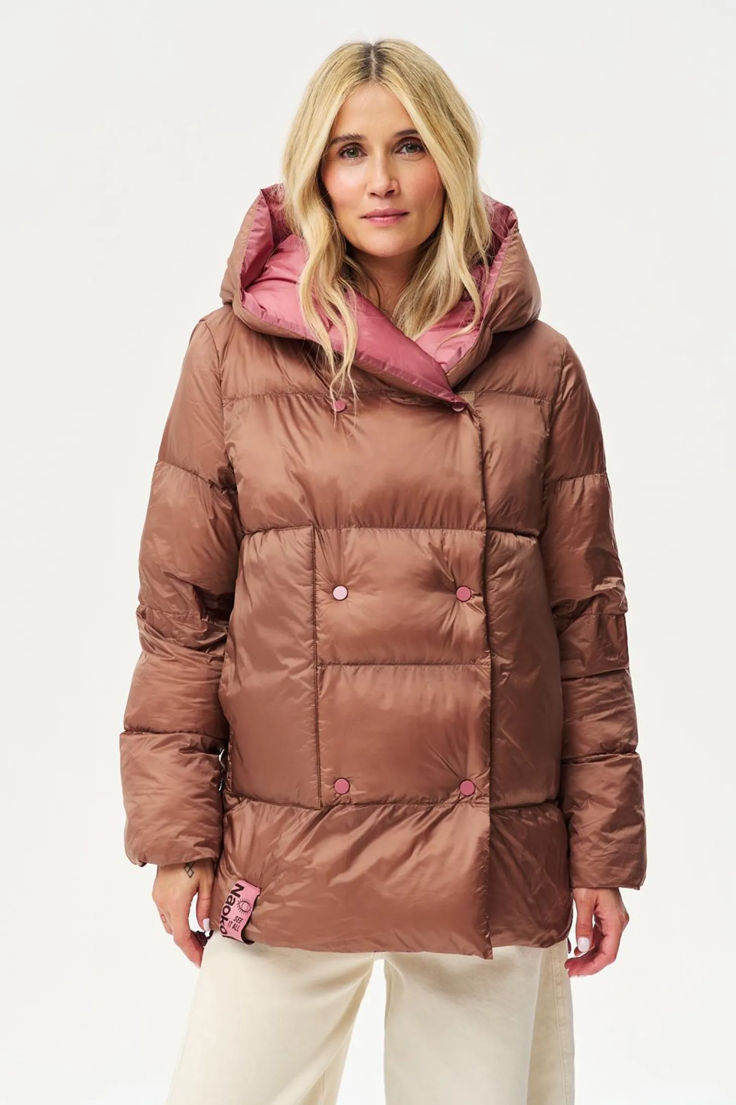 Dwustronna kurtka zimowa Alaska Caramel Blush