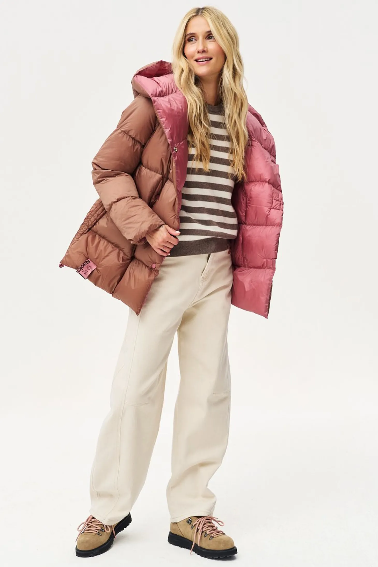 Dwustronna kurtka zimowa Alaska Caramel Blush