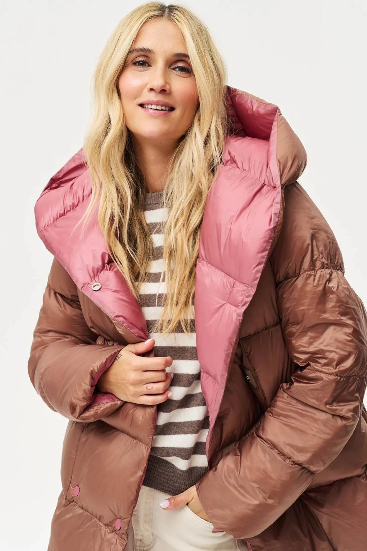 Dwustronna kurtka zimowa Alaska Caramel Blush