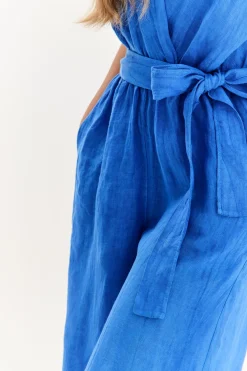 Kombinezon lniany Blue Margarita