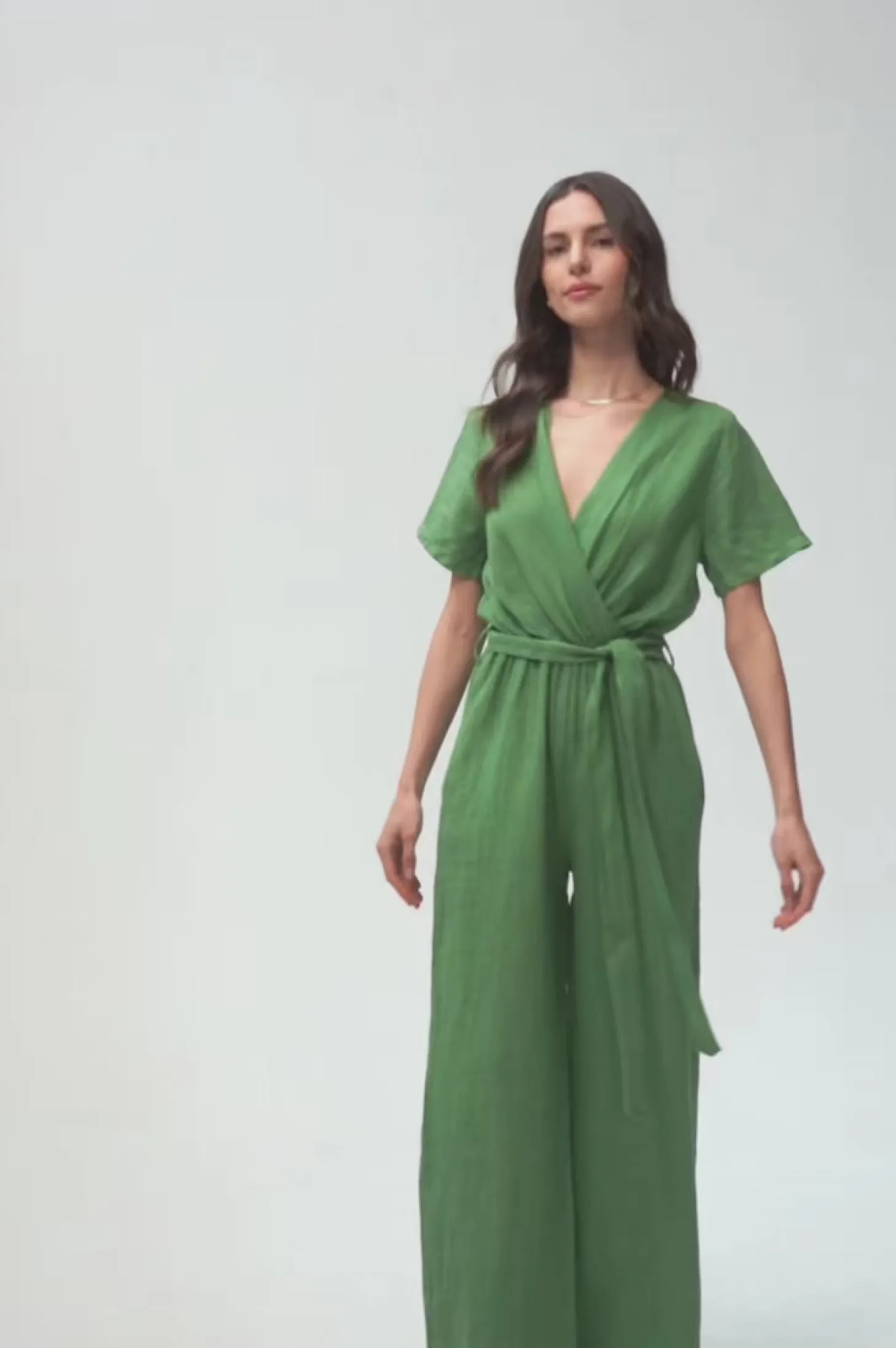 Kombinezon lniany Mint Mojito