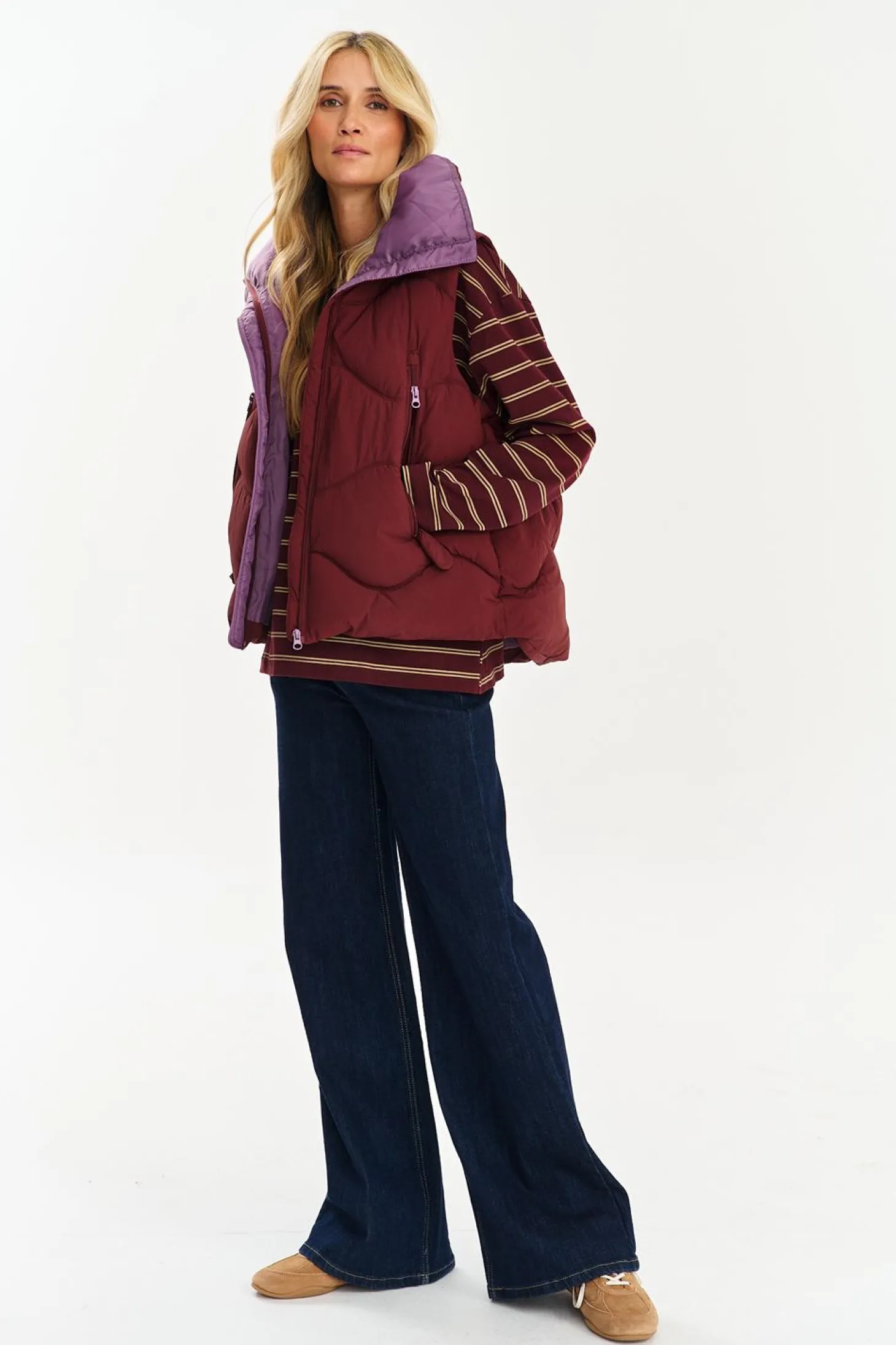 Krótka kamizelka Midnight Plum