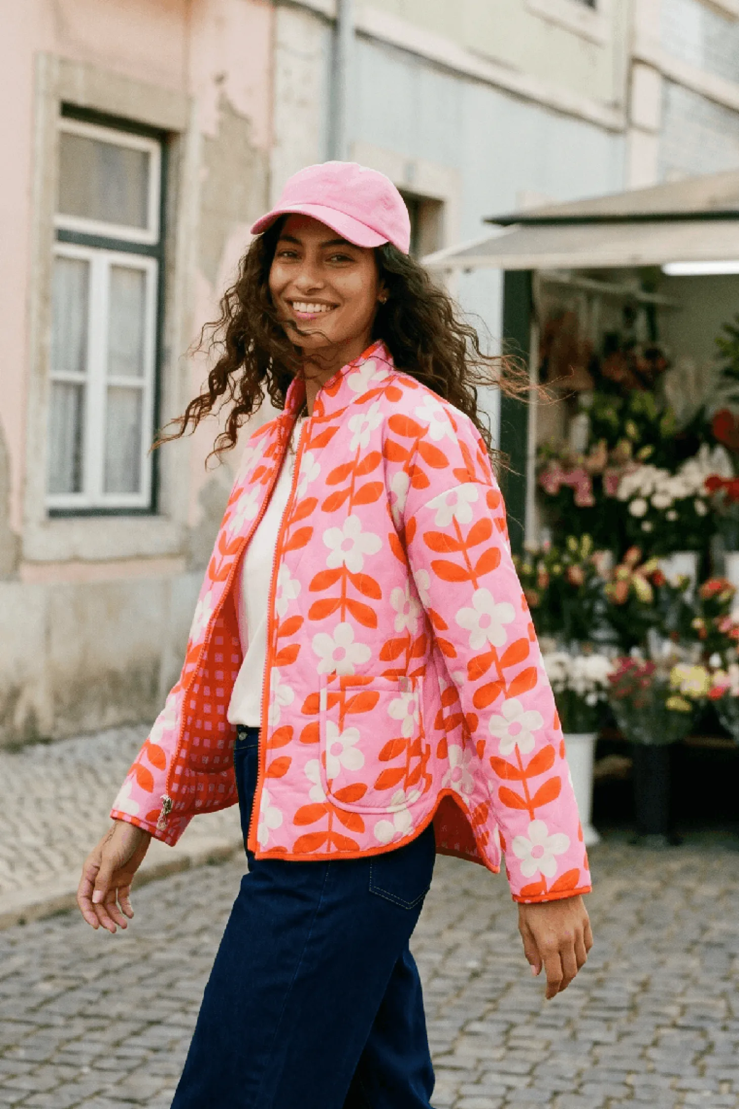Kurtka dwustronna Peachy Bloom