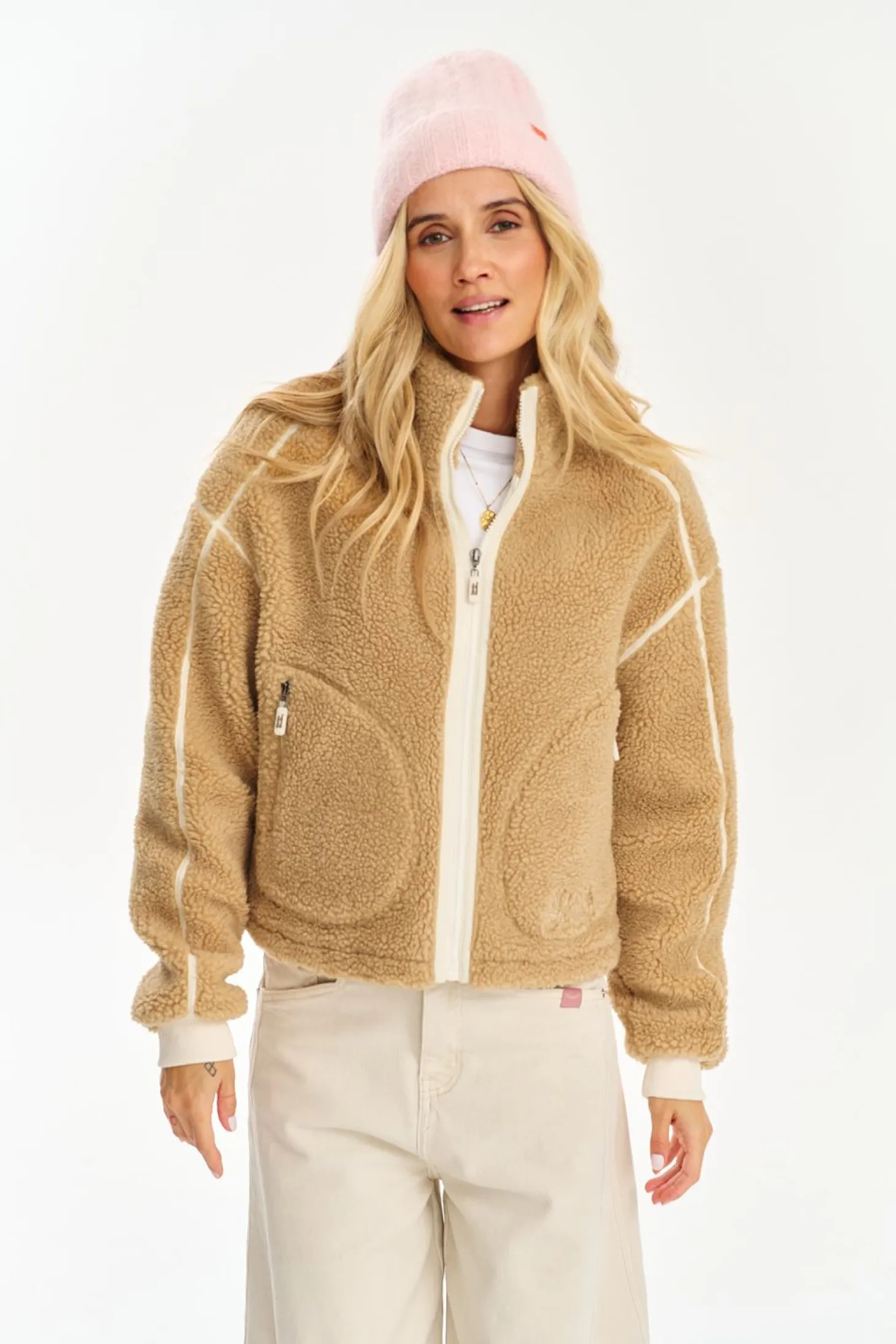 Kurtka z wełną Teddy Fuzzy Dune