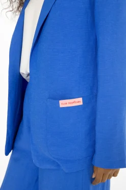 Marynarka z lnem Blue Margarita