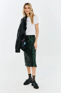 Spódnica cekinowa Emerald Glam
