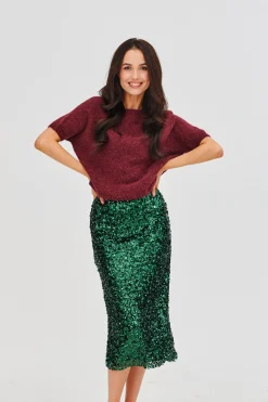 Spódnica cekinowa Emerald Glam