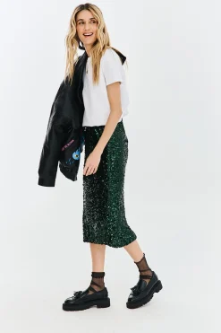 Spódnica cekinowa Emerald Glam