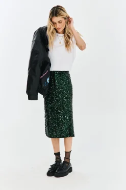 Spódnica cekinowa Emerald Glam