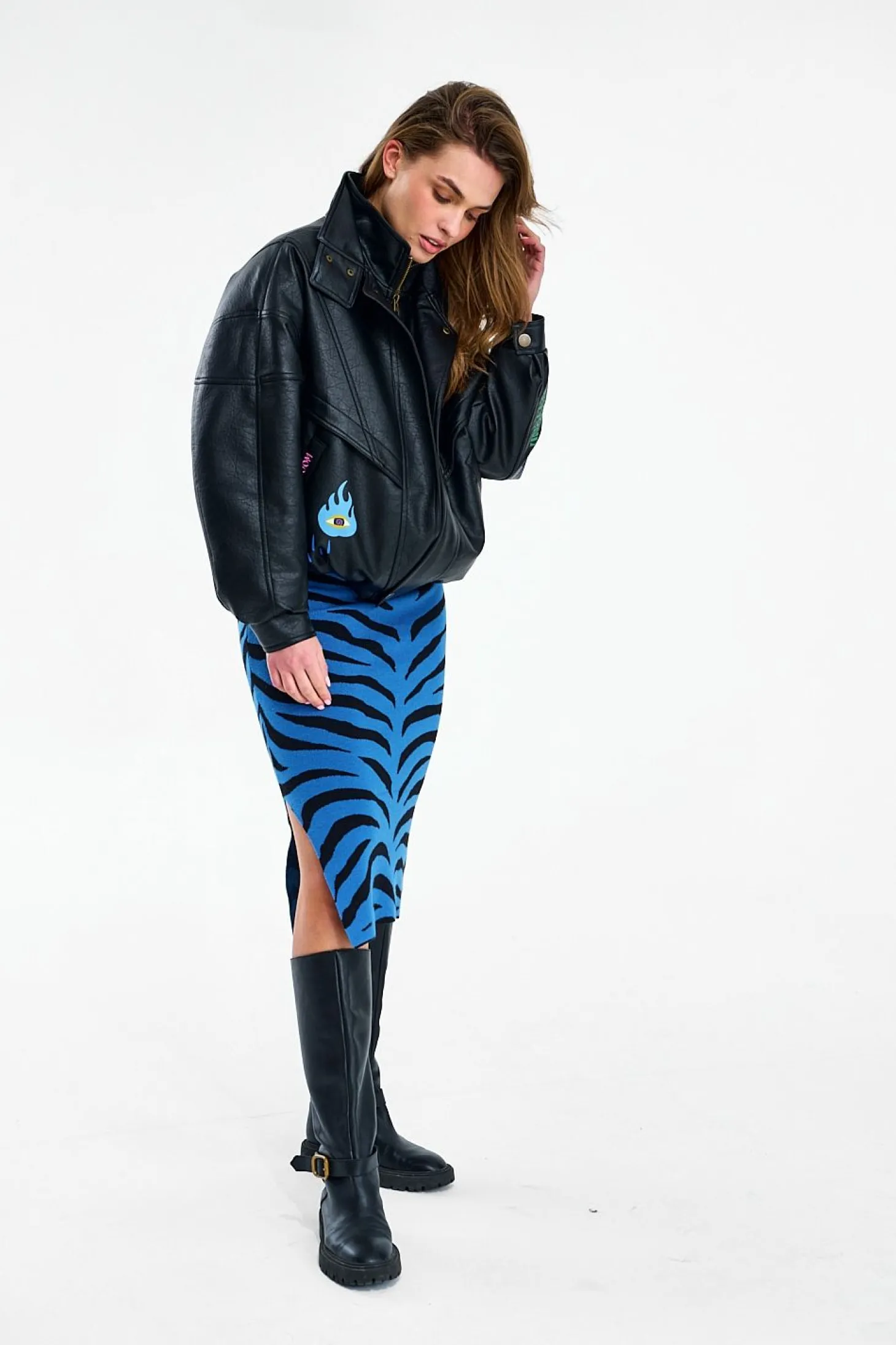 Spódnica dzianinowa Blue Rebel