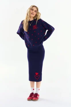 Spódnica dzianinowa Double Heart