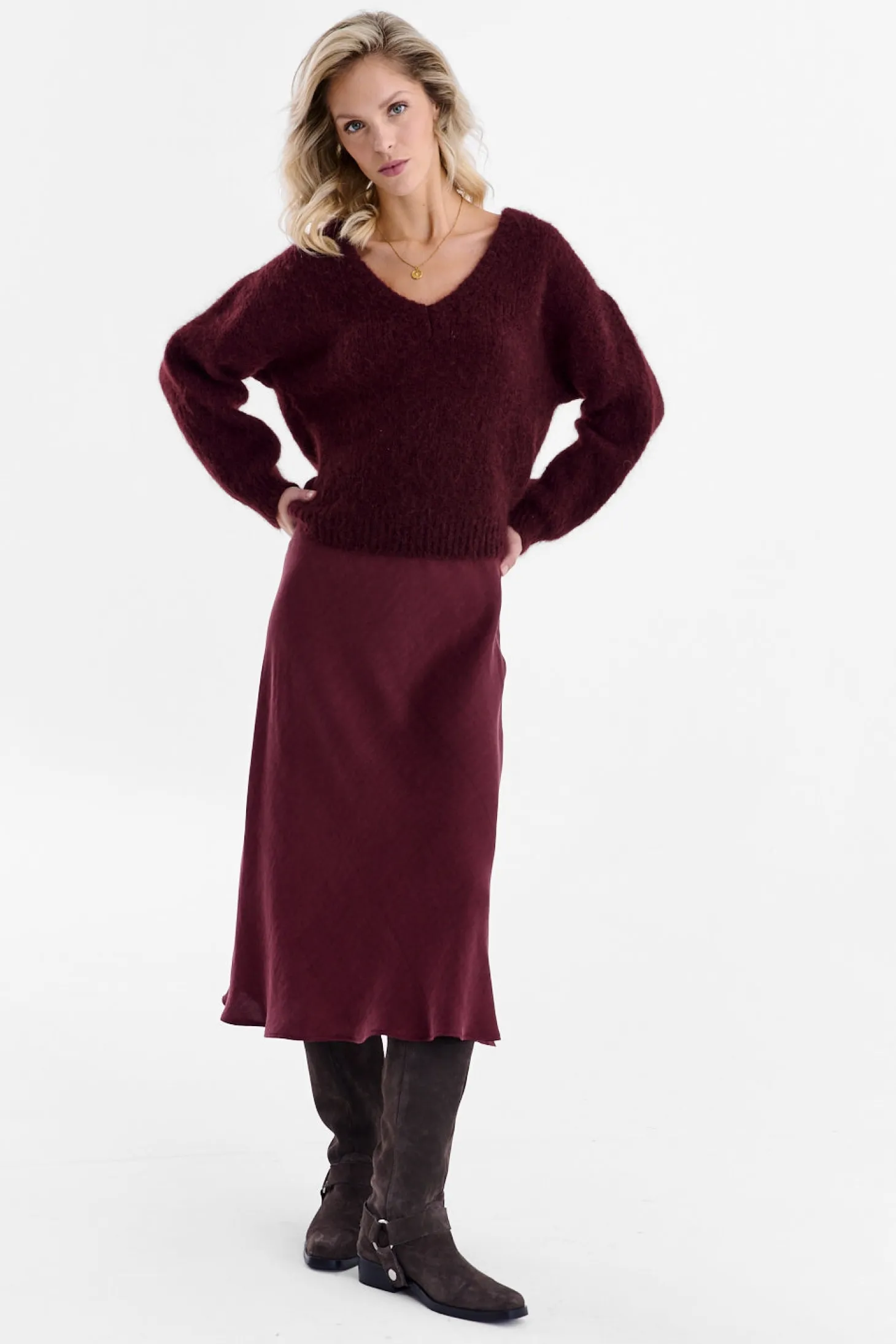 Spódnica midi Mulberry Delight