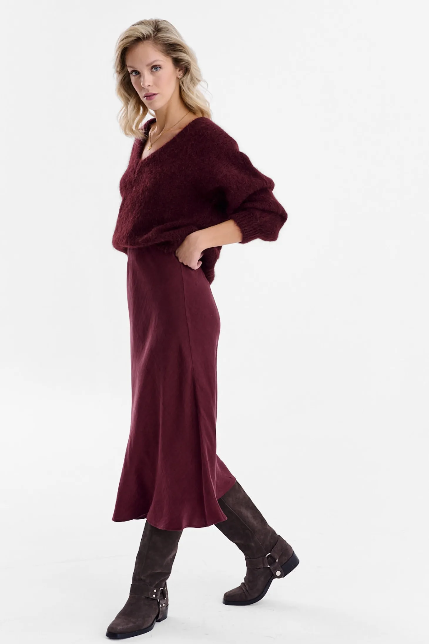 Spódnica midi Mulberry Delight