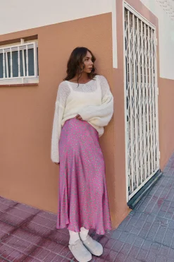Spódnica midi Thunder Pink