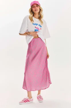 Spódnica midi Thunder Pink