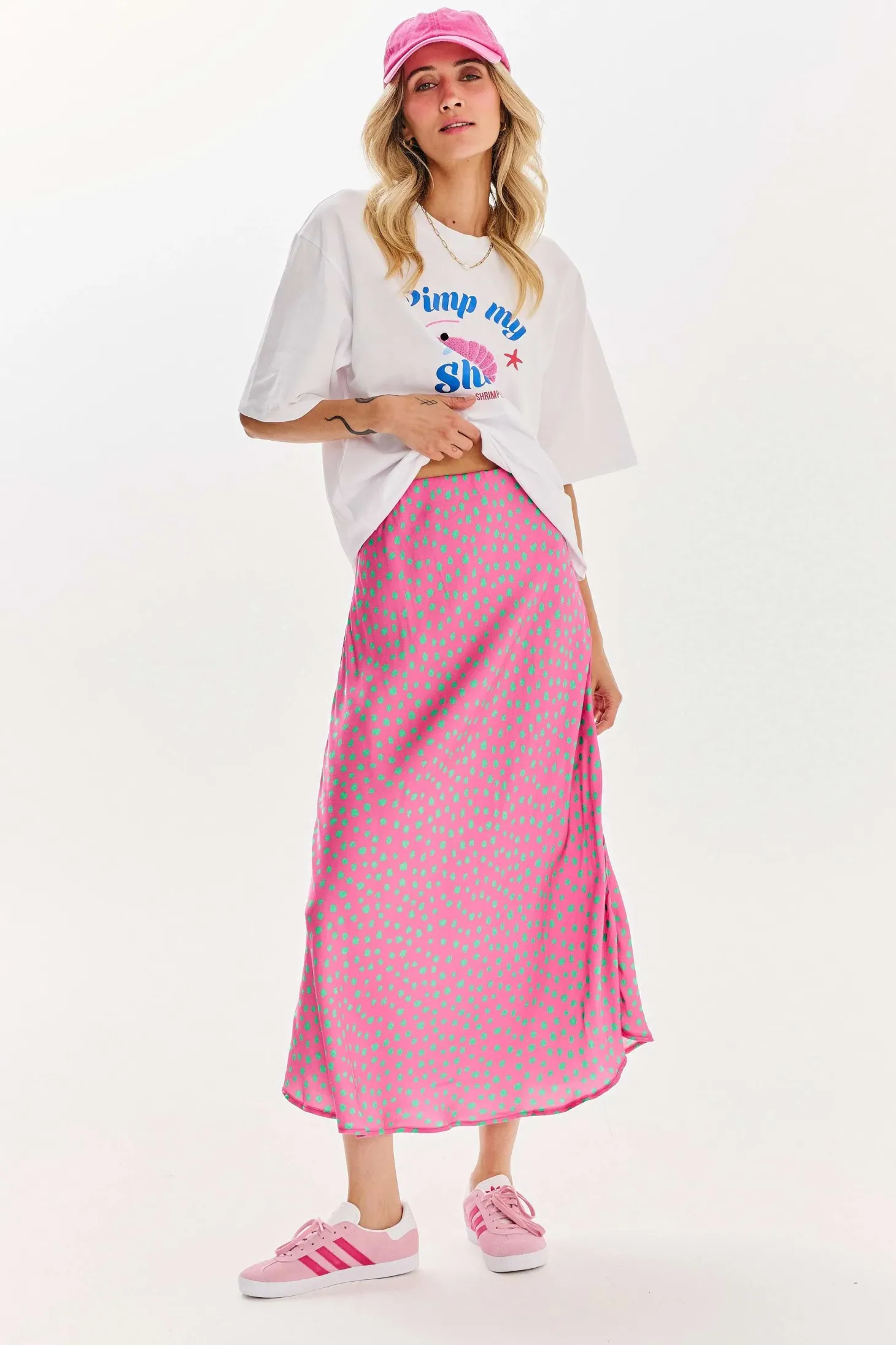 Spódnica midi Thunder Pink