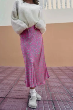 Spódnica midi Thunder Pink