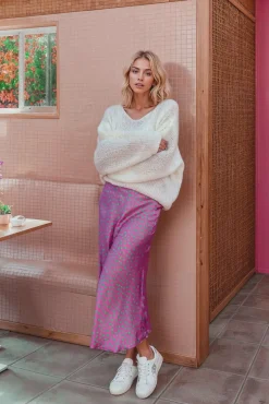 Spódnica midi Thunder Pink