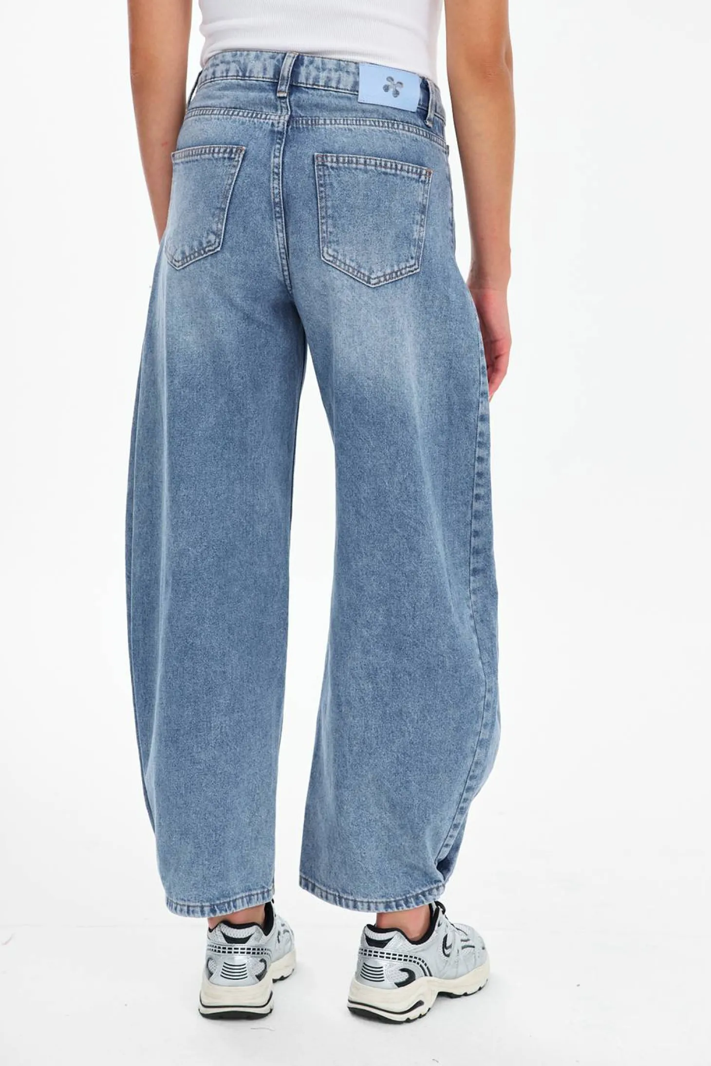 Spodnie jeansowe barrel Morning Mist