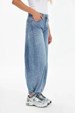 Spodnie jeansowe barrel Morning Mist
