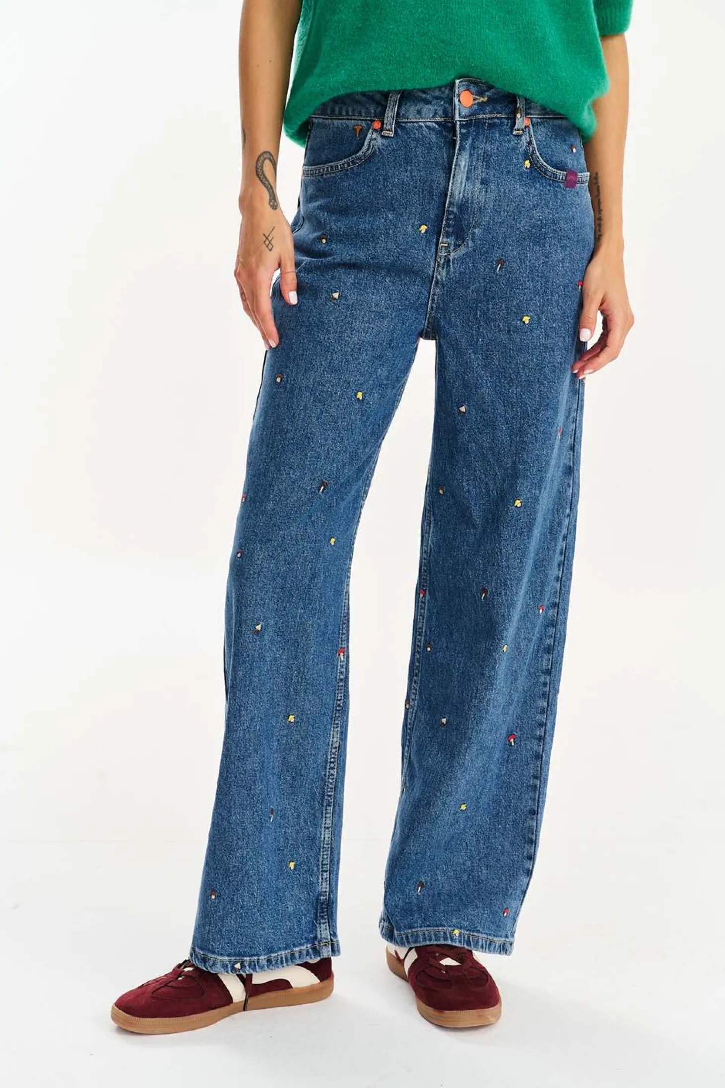 Spodnie jeansowe z tencelem Shroom Boom
