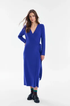 Sukienka dzianinowa midi London Blue