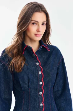 Sukienka jeansowa mini Swinging Stitch
