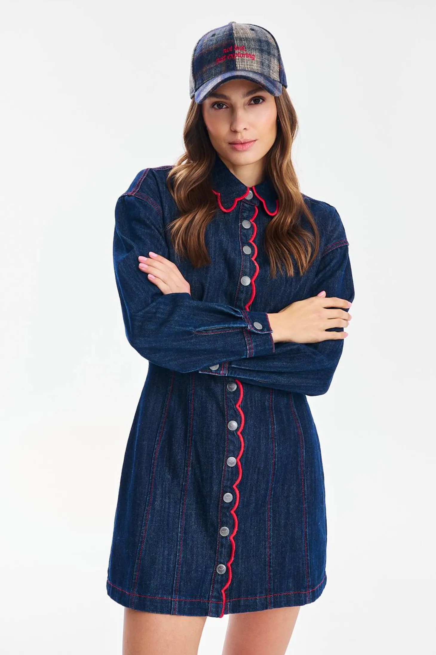 Sukienka jeansowa mini Swinging Stitch