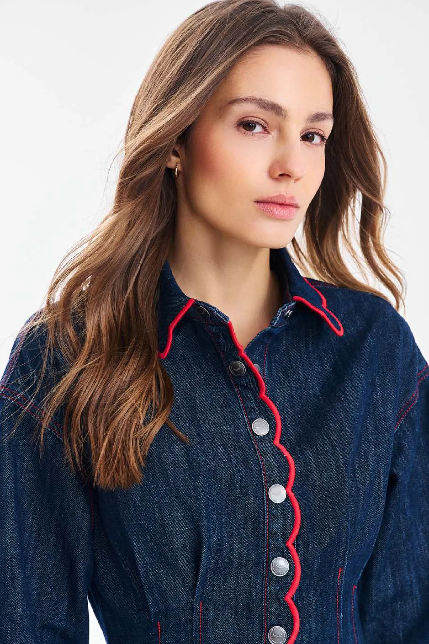 Sukienka jeansowa mini Swinging Stitch