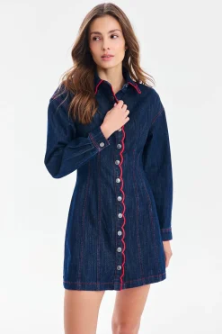 Sukienka jeansowa mini Swinging Stitch