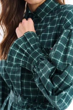 Sukienka koszulowa mini Tartan Rebel