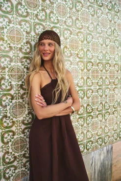 Sukienka lniana Deep Tan
