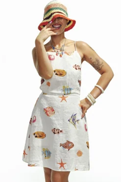 Sukienka lniana mini Something Fishy