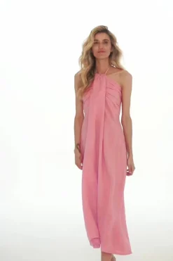 Sukienka lniana Warm Blush