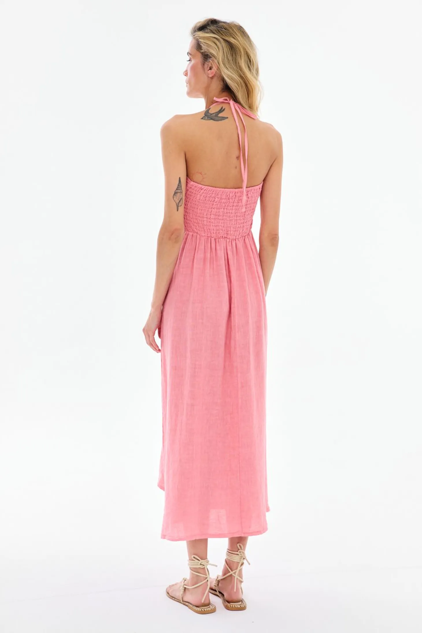 Sukienka lniana Warm Blush