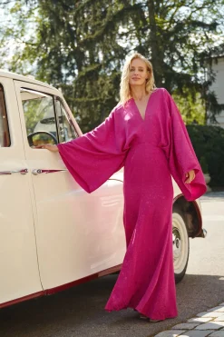 Sukienka maxi Blooming Fuchsia