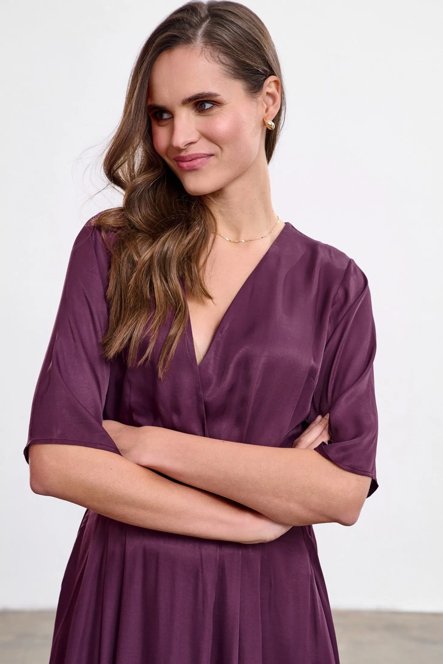 Sukienka midi Plum Affair