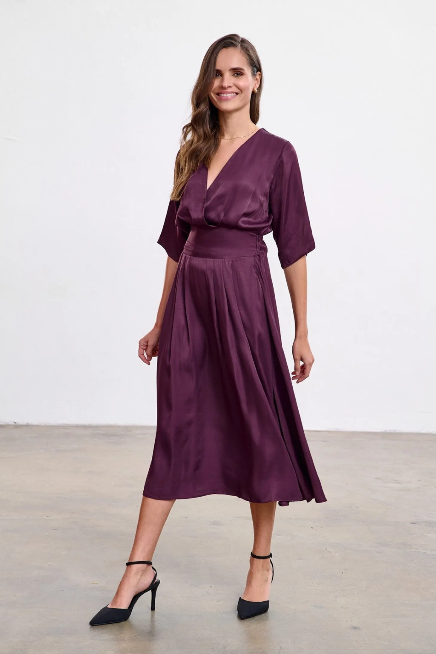 Sukienka midi Plum Affair