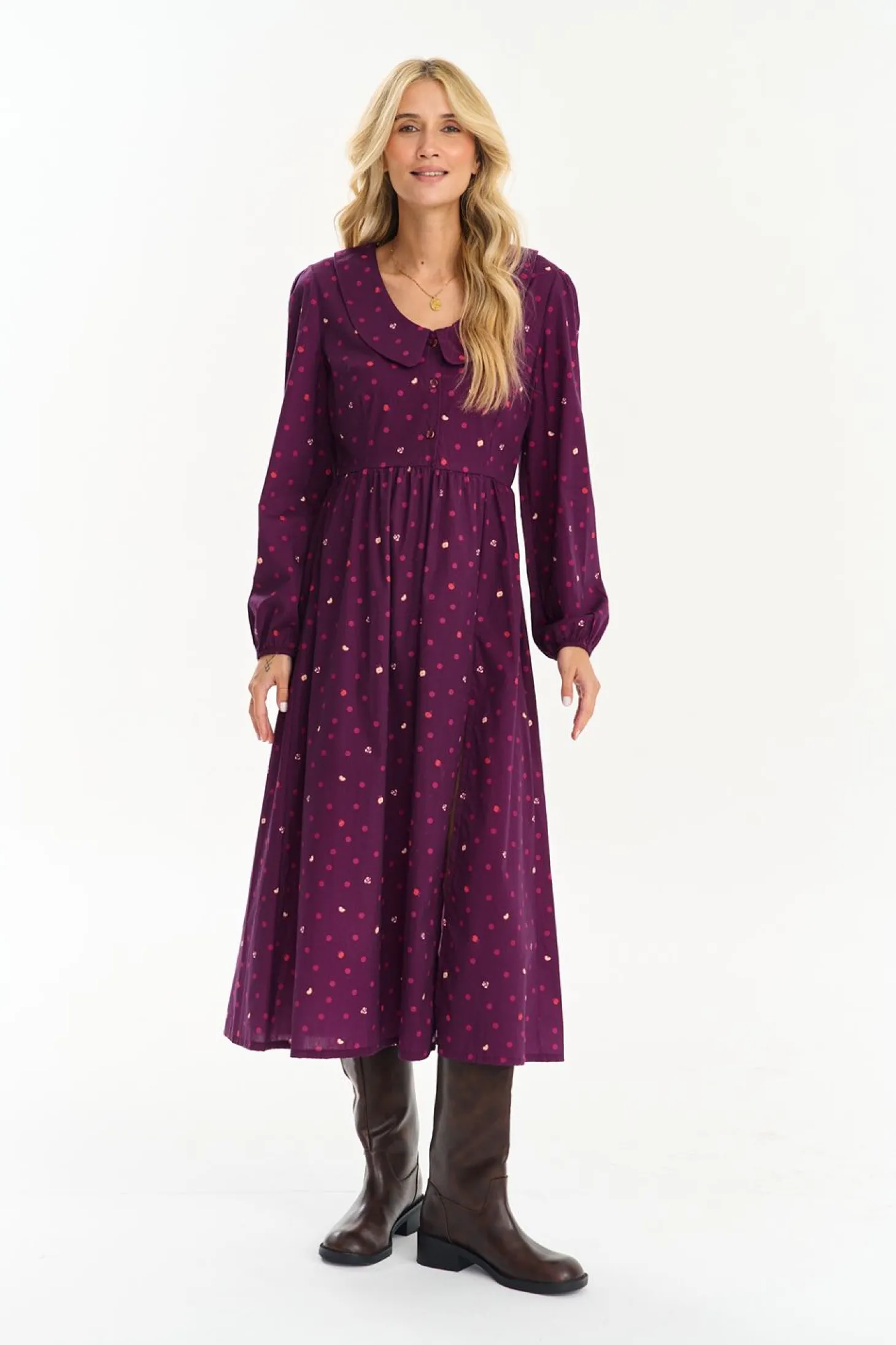 Sukienka midi Plum Funghetti