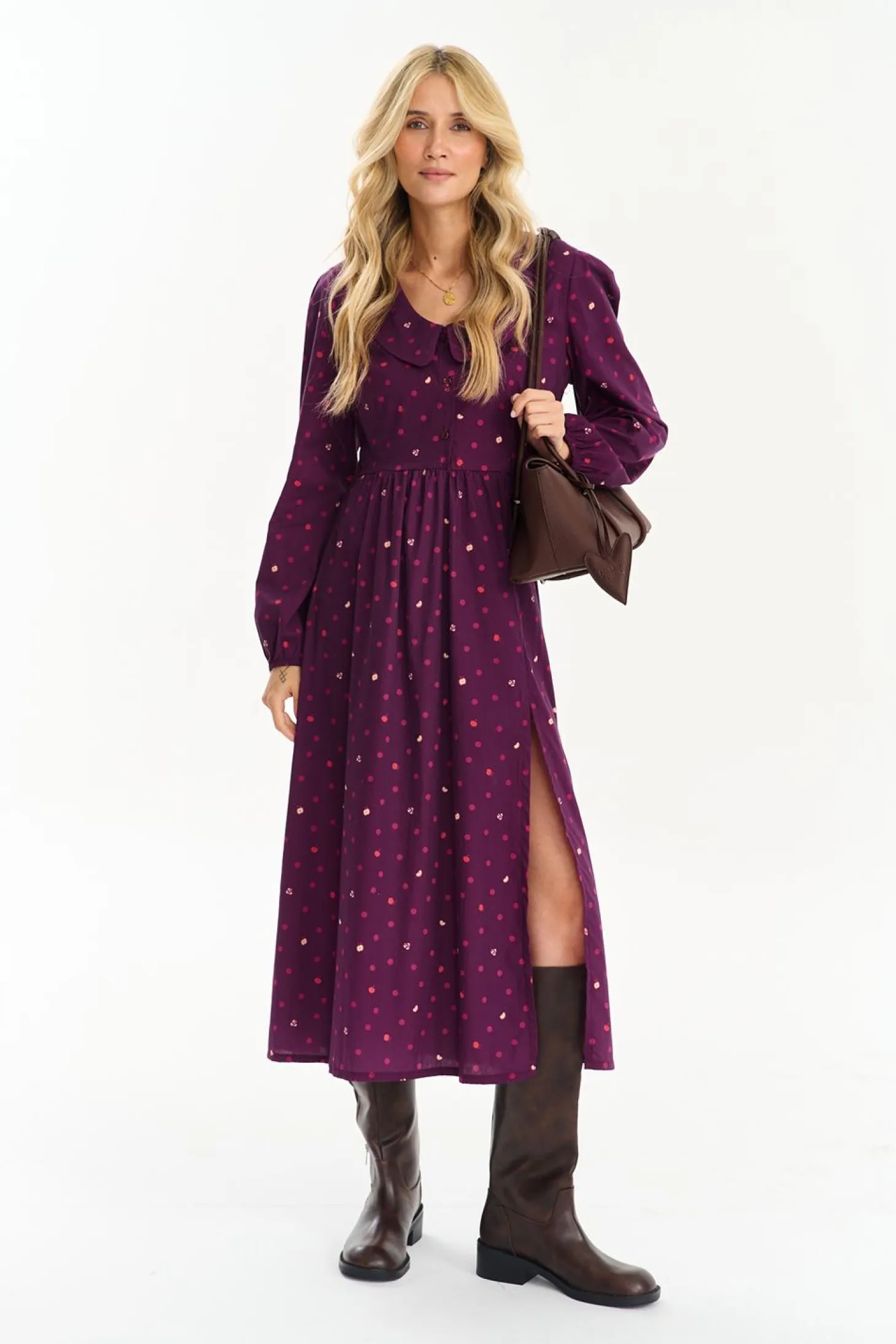 Sukienka midi Plum Funghetti