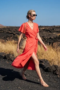 Sukienka midi Rosso Riviera