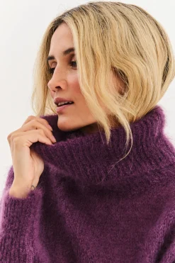 Sweter moherowy z golfem Nocturne