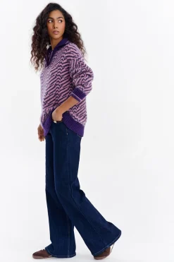 Sweter polo z moherem Touch of Mood