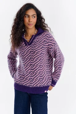 Sweter polo z moherem Touch of Mood