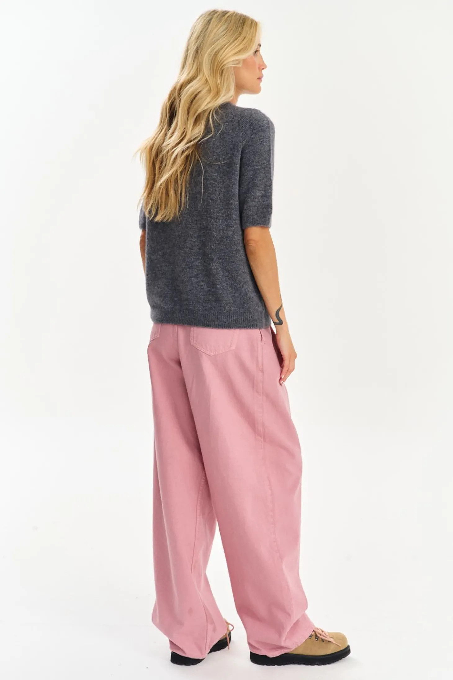 Sweter z krótkim rękawem Pebble