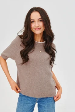 Sweter z krótkim rękawem Soft Cappuccino