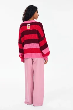 Sweter z wełną Berry Flame